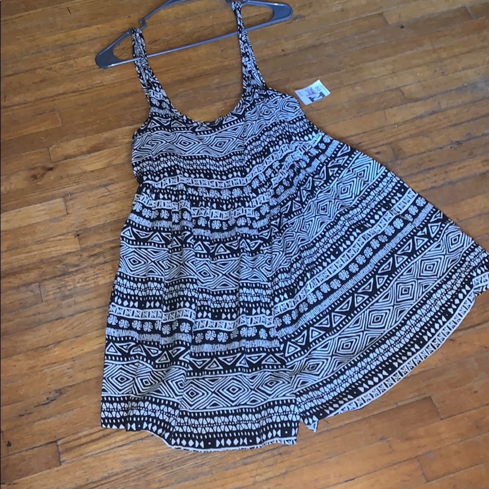 So Rad Black and White Aztec Romper